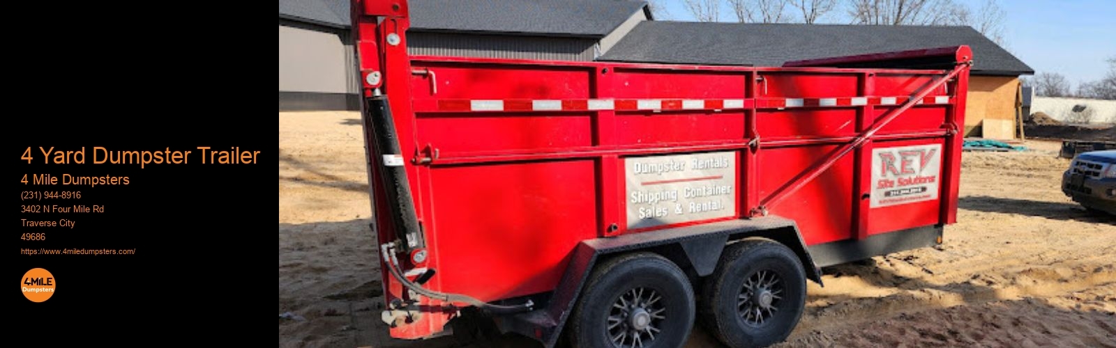 4 Yard Dumpster Trailer