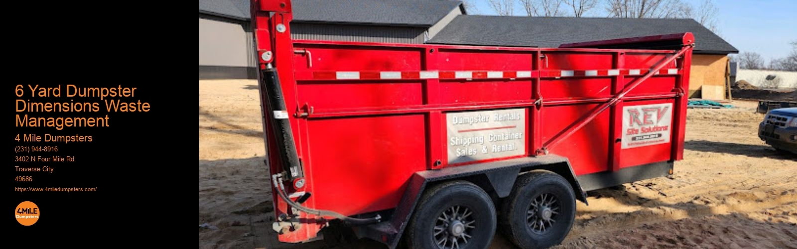 6 Yard Dumpster Dimensions Waste Management