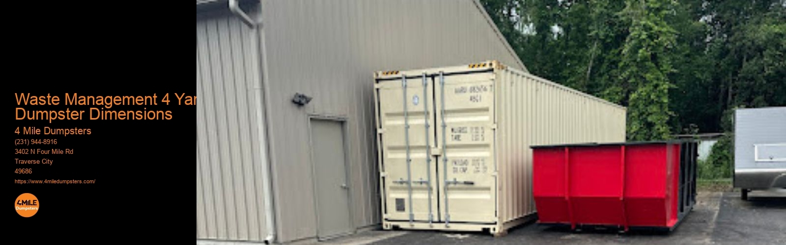 Waste Management 4 Yard Dumpster Dimensions