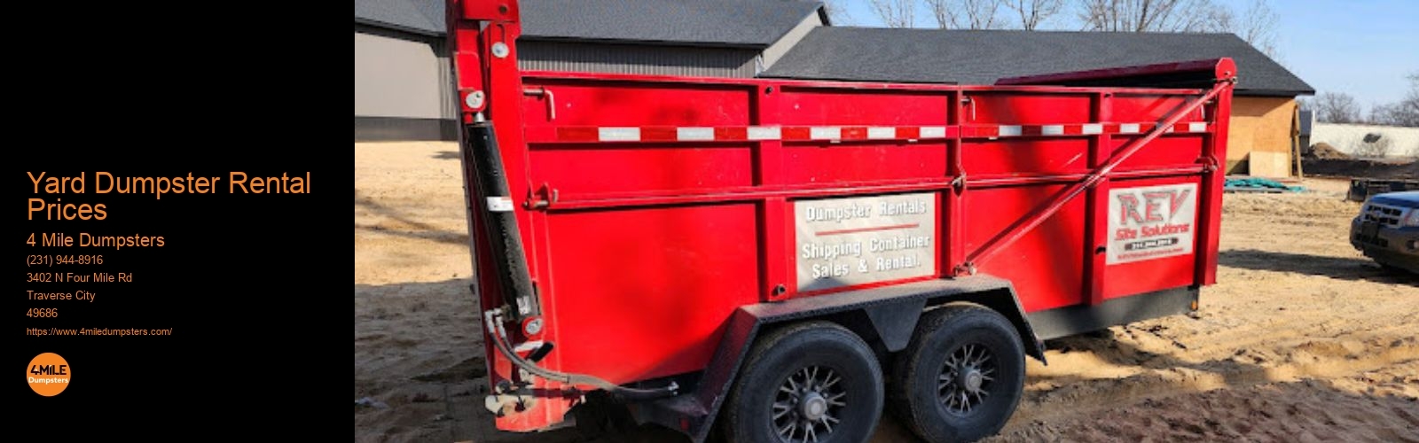 Yard Dumpster Rental Prices