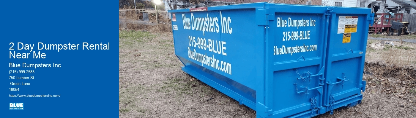 2 Day Dumpster Rental Near Me