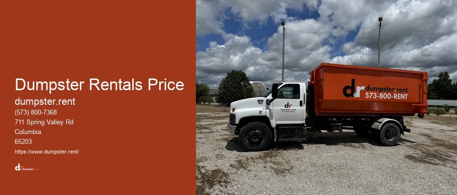 Dumpster Rentals Price