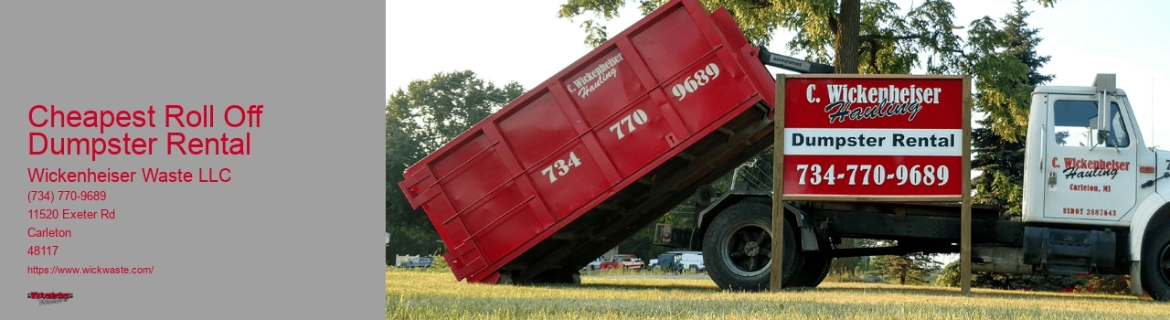 Cheapest Roll Off Dumpster Rental